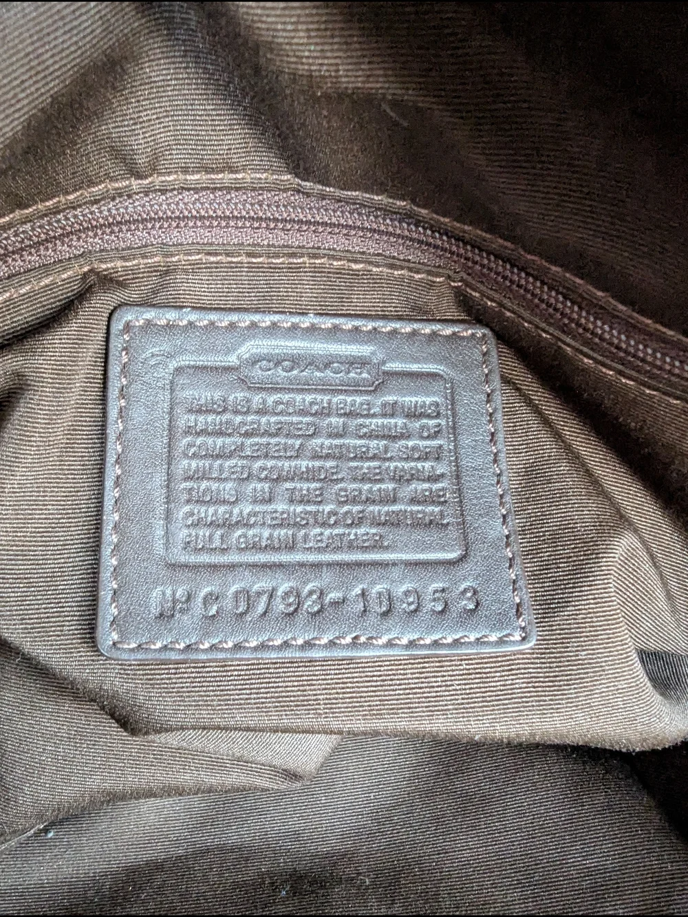 Coach Brown Pebbled Leather Shoulder Bag